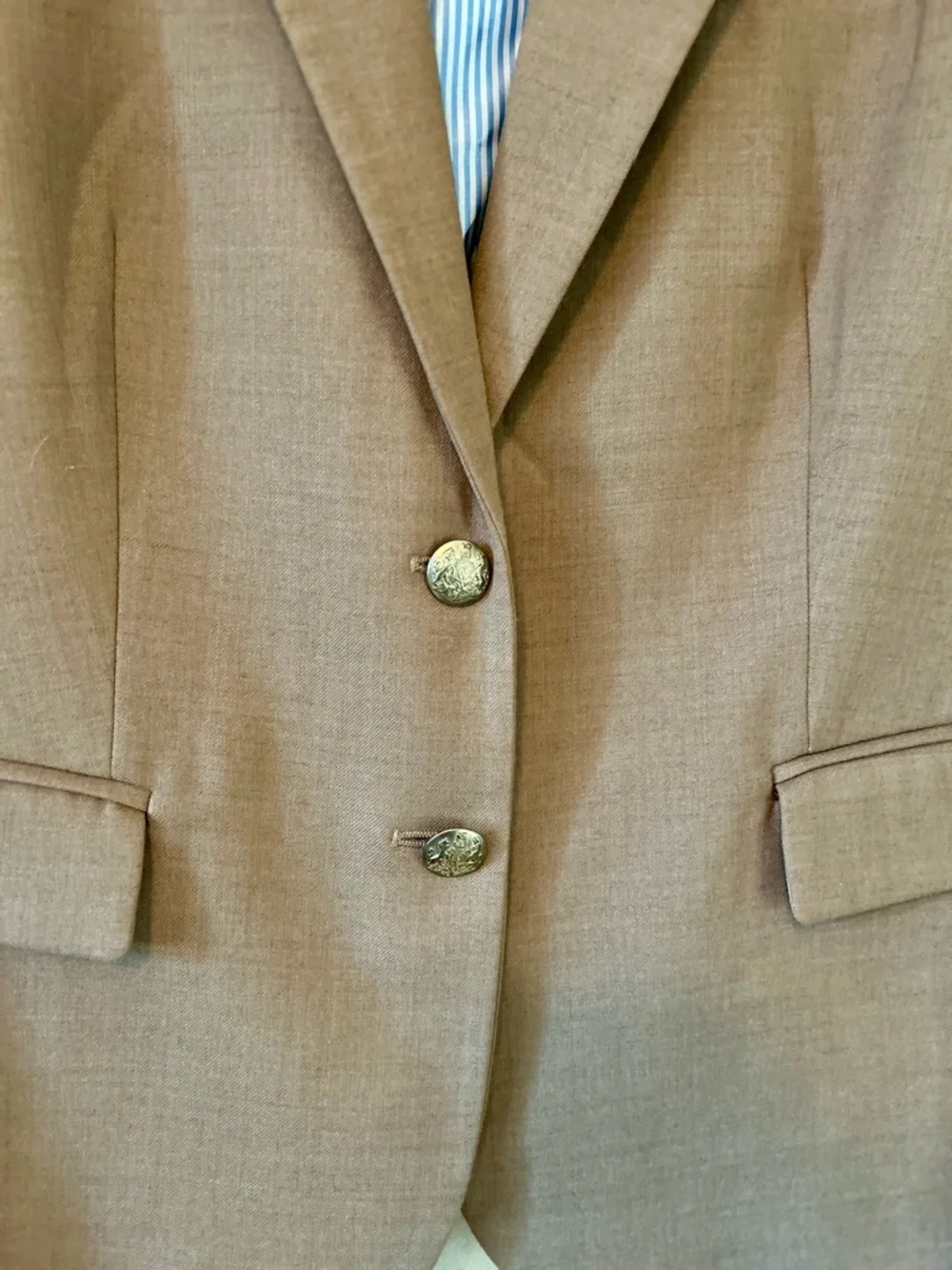 J.Crew Original Schoolboy Tailored Wool Blazer - Camel-Size 14 Career Preppy - Picture 8 of 9